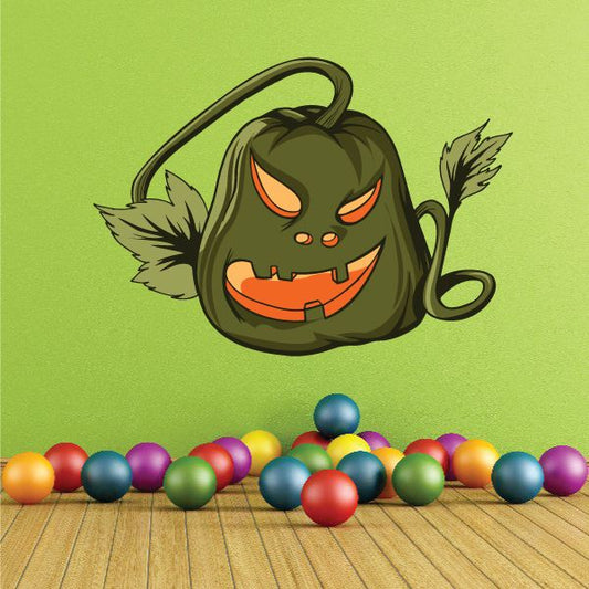 Image of Halloween Pumpkin Crazy Vines Decal