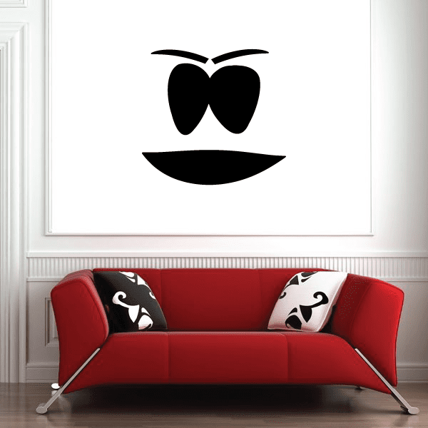 Image of Halloween Pumpkin Grinning Big Eyes and Smile Decal