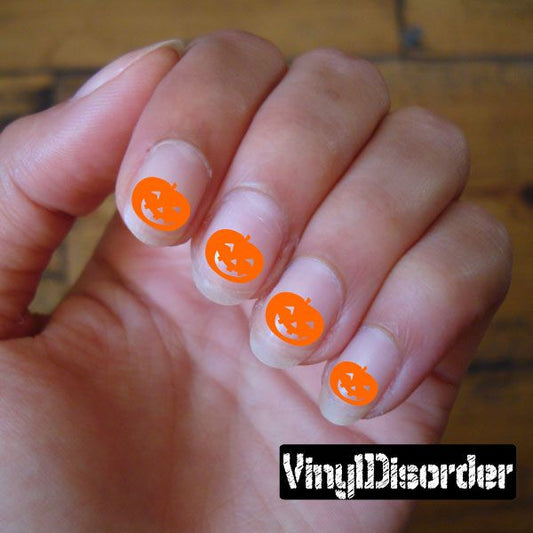 Image of Halloween Pumpkin NS001 Fingernail Art Sticker - Vinyl Finger Nail Decals