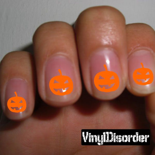 Image of Halloween Pumpkin NS003 Fingernail Art Sticker - Vinyl Finger Nail Decals