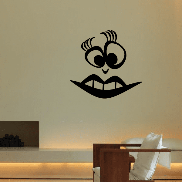 Image of Halloween Pumpkin Sassy Face Decal