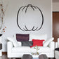 Halloween pumpkin wall decal with tall black outline design