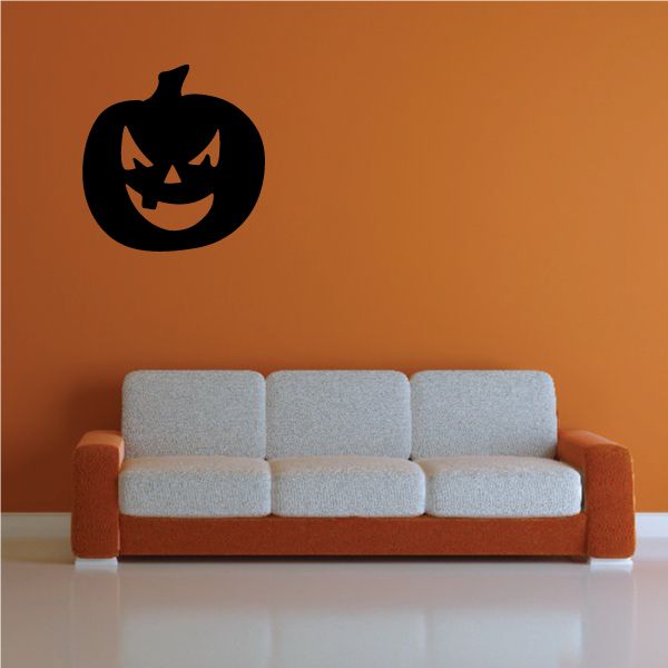 Image of Halloween Single Tooth Jack-o-Lantern Decal