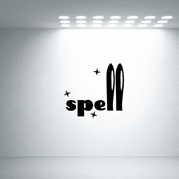 Image of Halloween Spell Holiday Vinyl Wall Decal Mural Quotes Words ARTH4G1