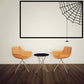 Halloween spider web rectangular frame wall decal with black web corner graphic