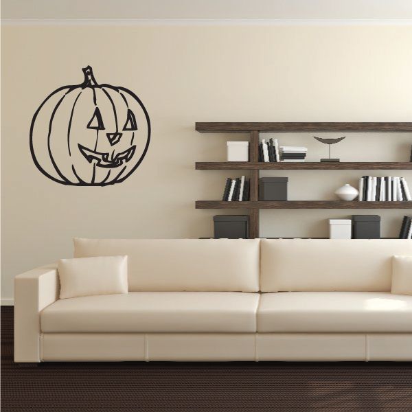 Image of Halloween Staring Off Jack-o-Lantern Decal