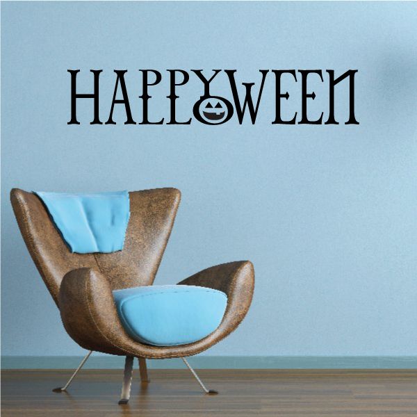 Image of Halloween Text Pumpkin Decal