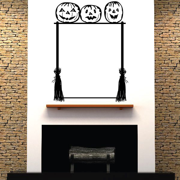 Image of Halloween Three Pumpkins Long Tassel Decal