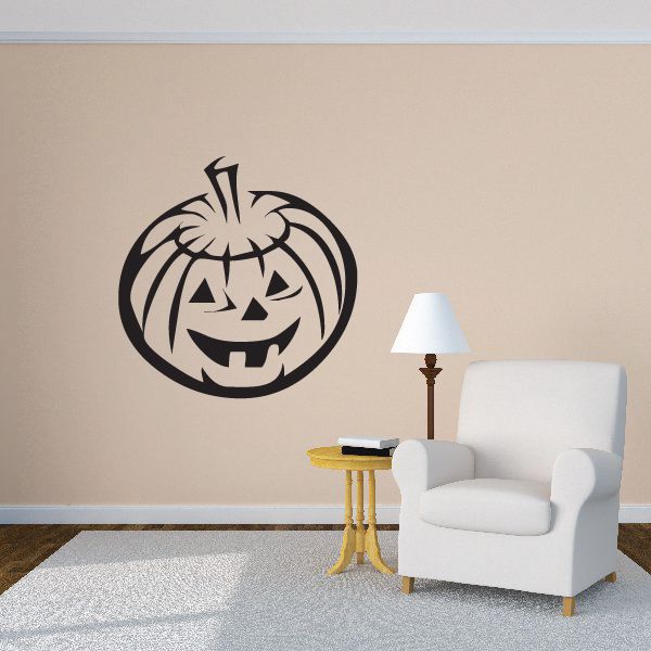 Image of Halloween Tilted Jack-o-Lantern Decal