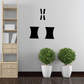 Halloween vinyl wall decal with black window panes and candle shapes