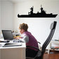 Ship silhouette decal sticker, black outline of a cutter ship