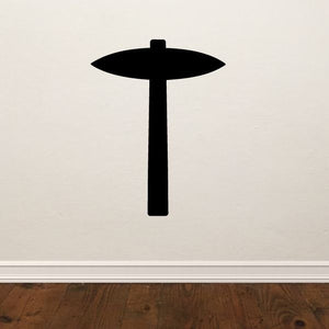 Black hammer decal with flat silhouette, for wall sticker application.