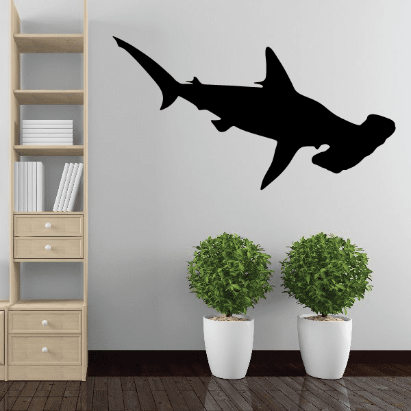 Image of Hammerhead Shark Swimming Decal