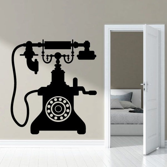 Image of Hand Crank Cradle Telephone Decal