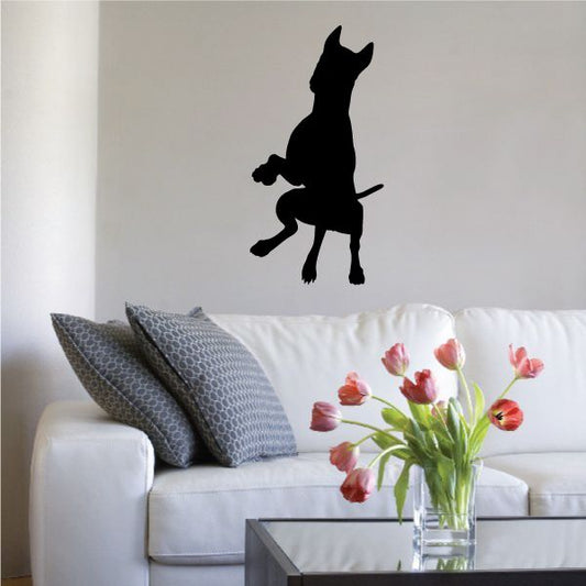 Image of Hand Shaking Doberman Pinscher Decal