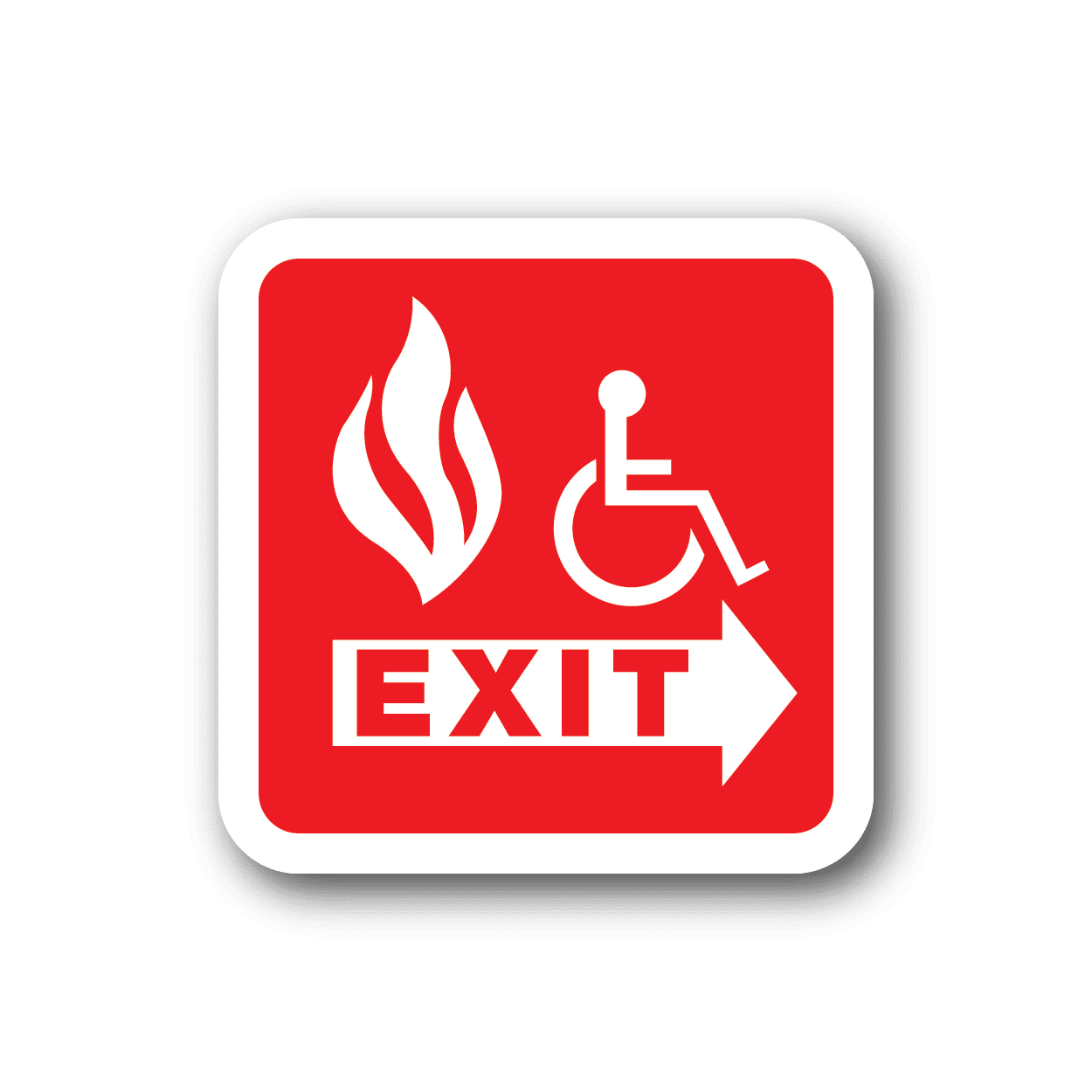 Image of Handicap Fire Exit Sticker