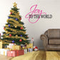 Joy to the World decal in pink script and bold uppercase lettering