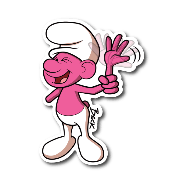 Image of Handy Smurf Vinyl Sticker 02