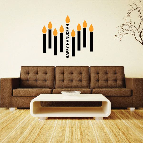 Hanukkah Candles Printed Die Cut Decal