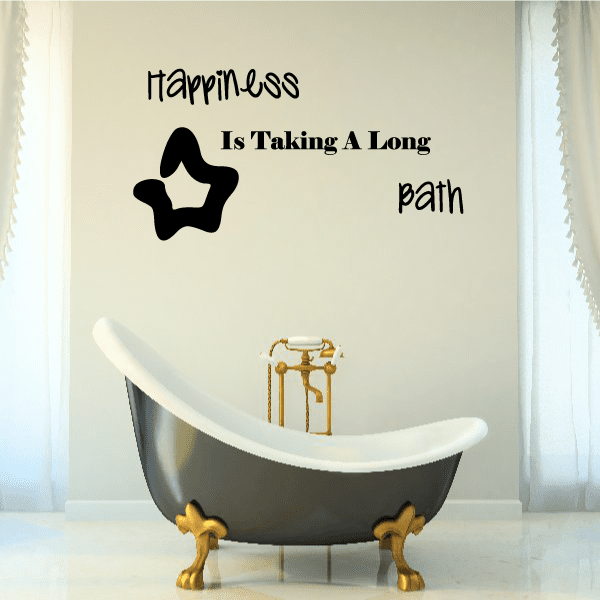 Image of Happiness is Taking a Long Bath Wall Decal