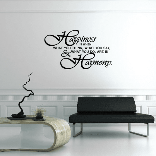 Image of Happiness is when what you think what you say and what you do are in harmony Decal