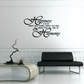 Wall decal quote in black cursive: Happiness ... Harmony