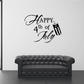 Fourth of July decal: 'Happy 4th of July' script with firecracker icon
