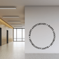 Happy Anniversary wall decal, circular text design reading “Happy Anniversary”
