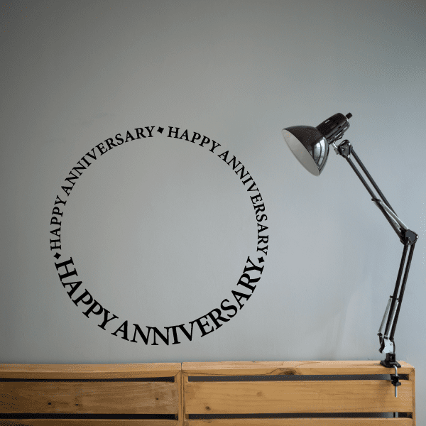 Image of Happy Anniversary Wall Quote Decal