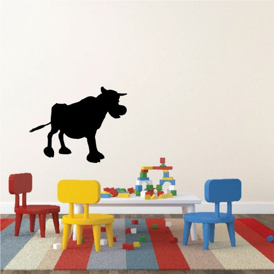 Image of Happy Bull Silhouette Decal