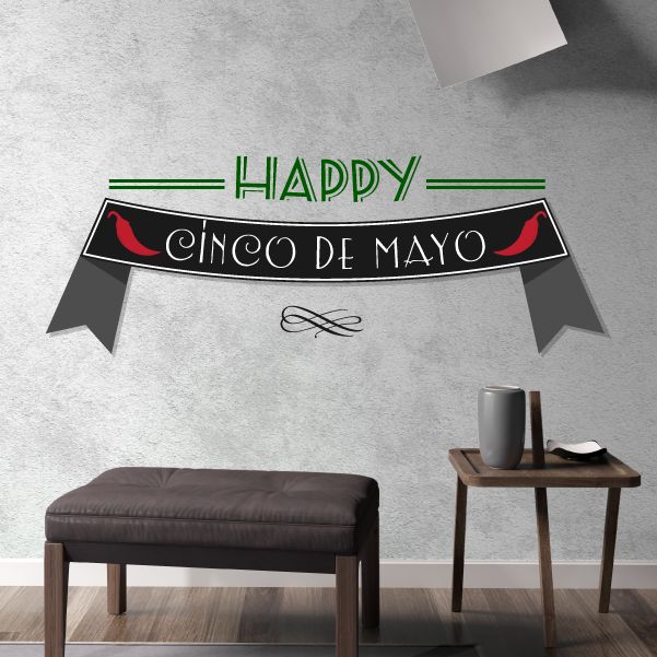 Image of Happy Cinco De Mayo Wall Decal - Vinyl Decal - Car Decal - Idcolor010