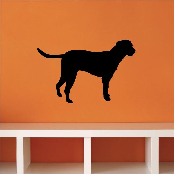Dalmatian dog wall decal with black side-profile silhouette