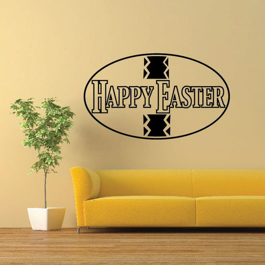 Image of Happy Easter Egg Sign Decal