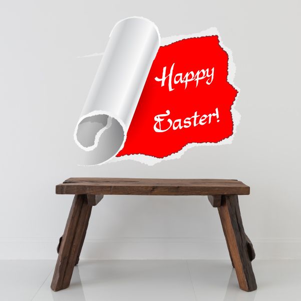 Image of Happy Easter Rolled Tear Sticker