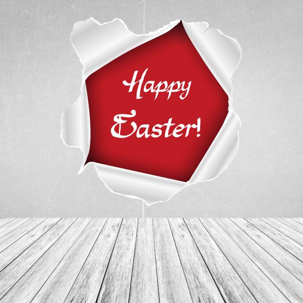 Image of Happy Easter Rounded Tear Sticker