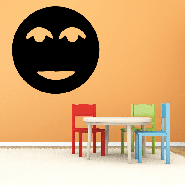 Image of Happy Face Moon Decal