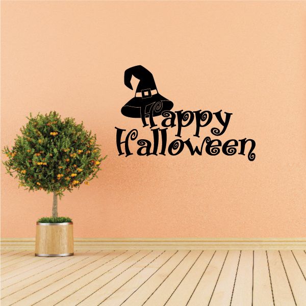 Image of Happy Halloween Hat Decal