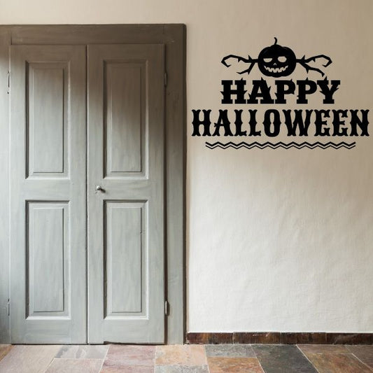 Image of Happy Halloween Jack-o-Lantern Decal