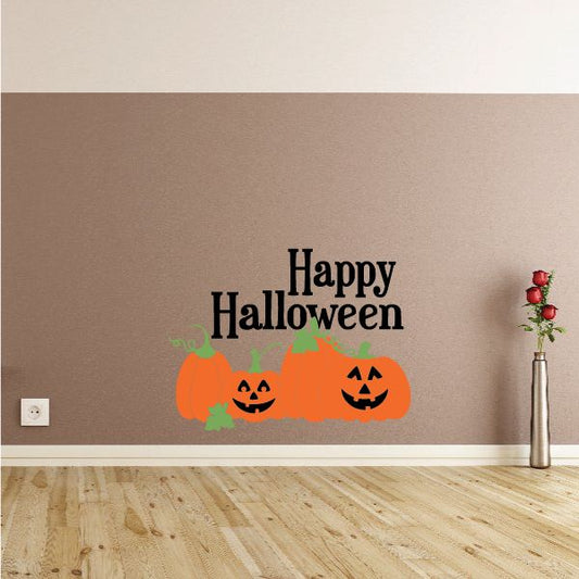 Image of Happy Halloween Jack-o-lanterns Patch Decal