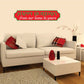 Happy Holidays banner sticker: green/red text, 'from our home to yours'