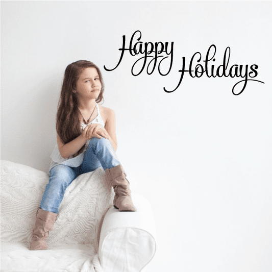 Image of Happy Holidays Quote Decal