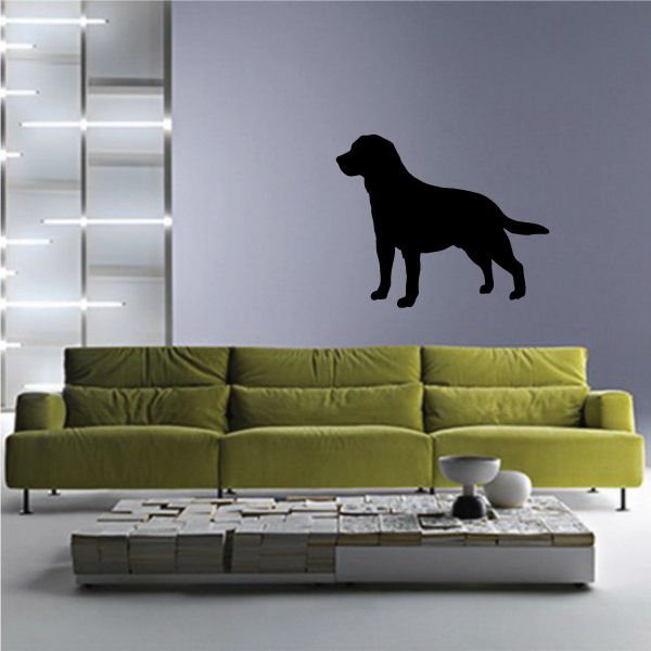 Black labrador retriever wall decal silhouette