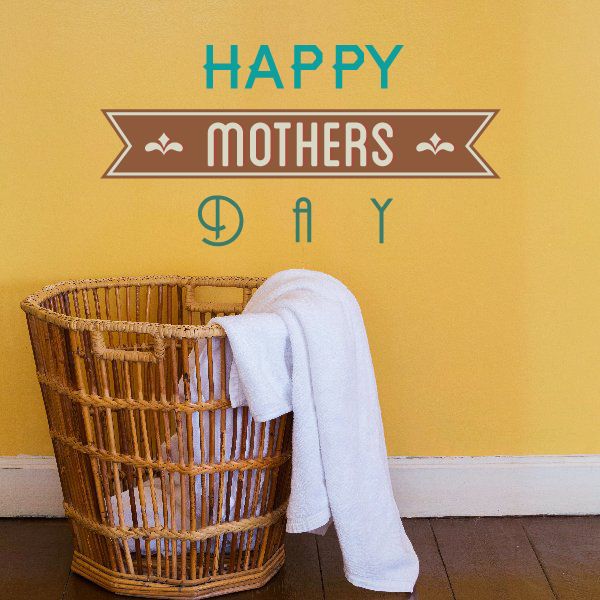 Image of Happy Mothers Day Typography Decal