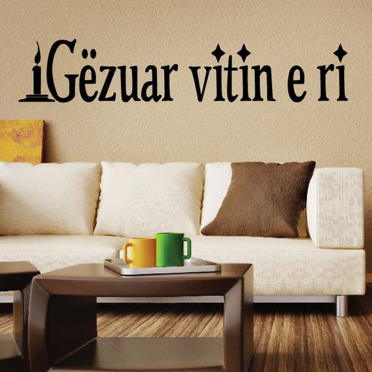 Image of Happy New Year Albanian Gezuar vitin e ri Decal