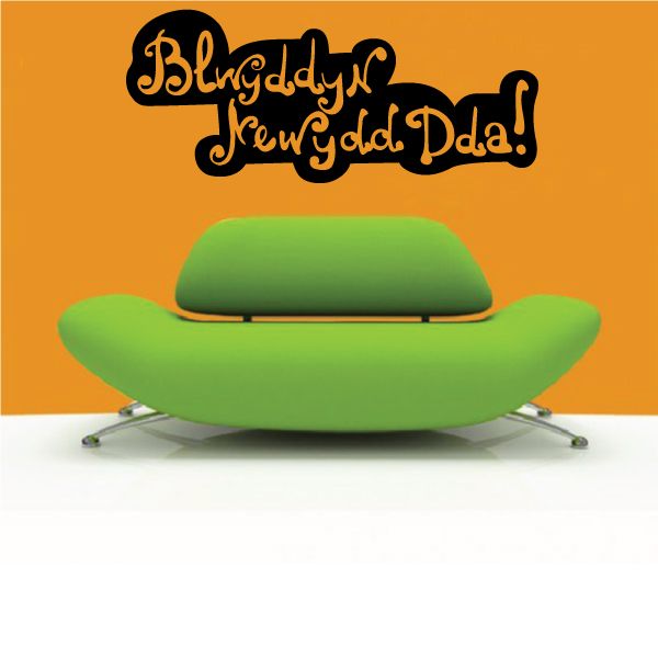 Image of Happy New Year Blwyddyn Newydd Dda Decal