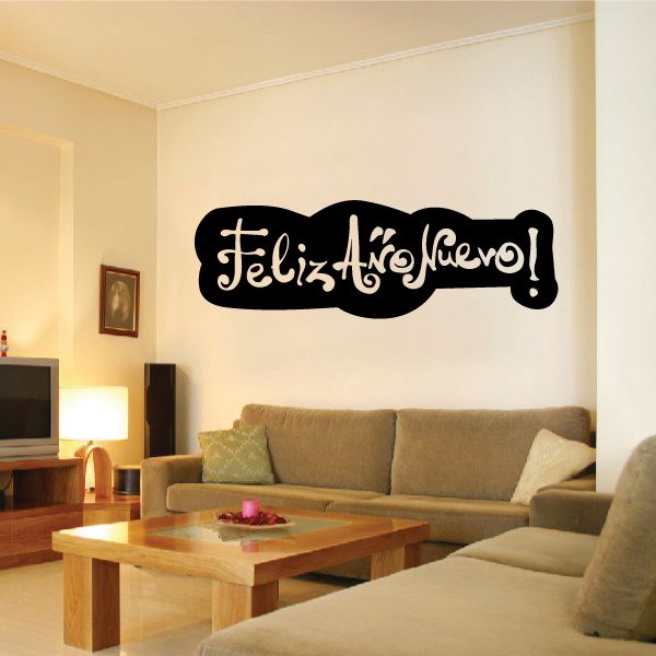 Image of Happy New Year Feliz Ano Nuevo Spanish Decal