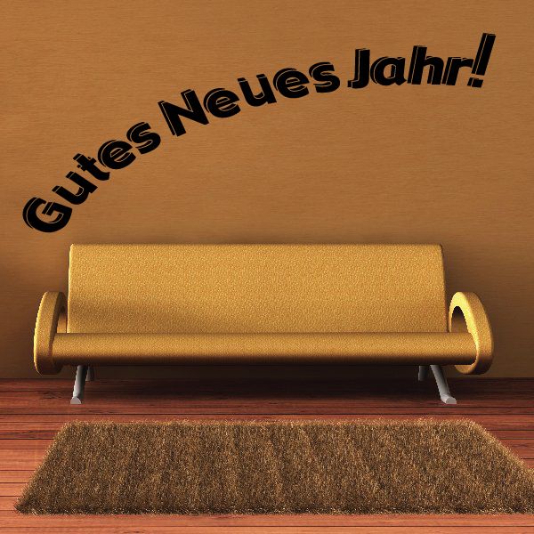 Image of Happy New Year German Gutes Neues Jahr Decal