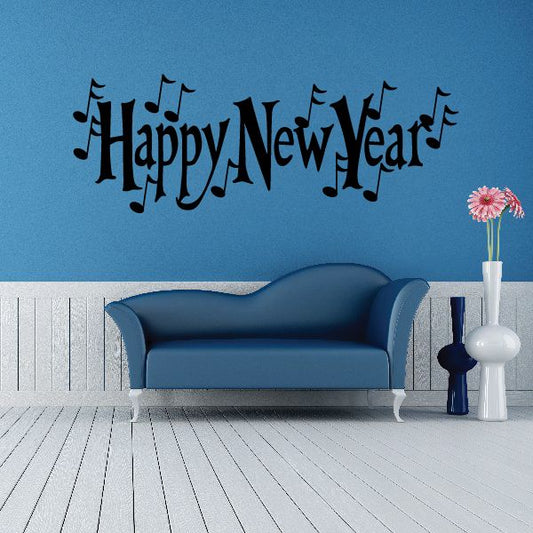 Image of Happy New Year Musical Decal