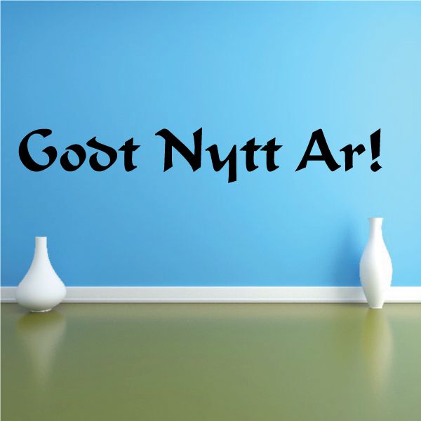 Image of Happy New Year Norwegian Godt Nytt Ar! Decal