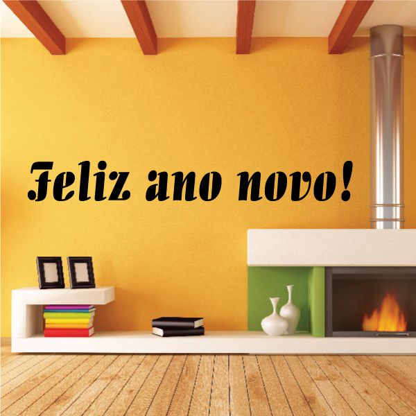 Image of Happy New Year Portuguese Feliz Ano novo Decal